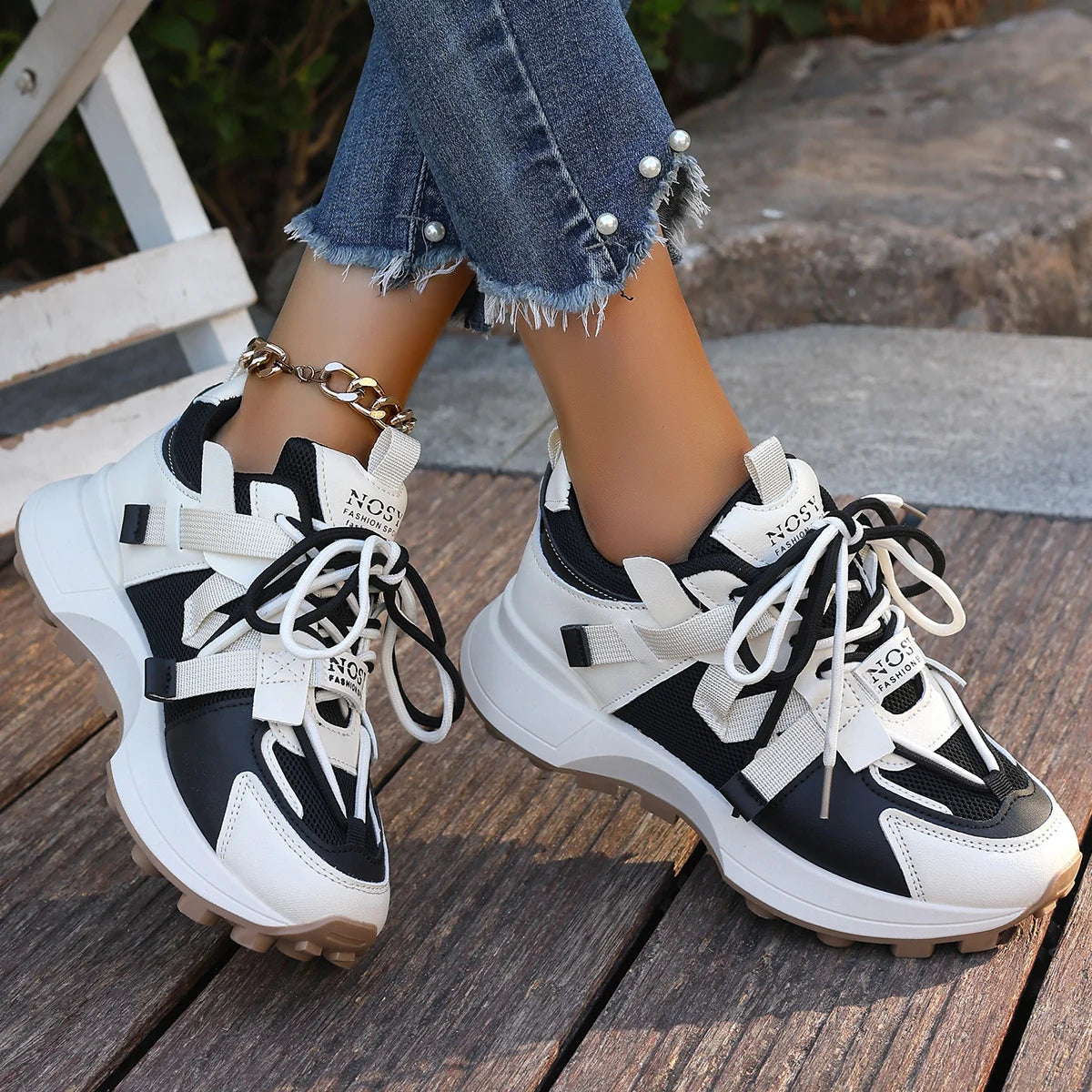 Clean Low-Top Platform Sneakers